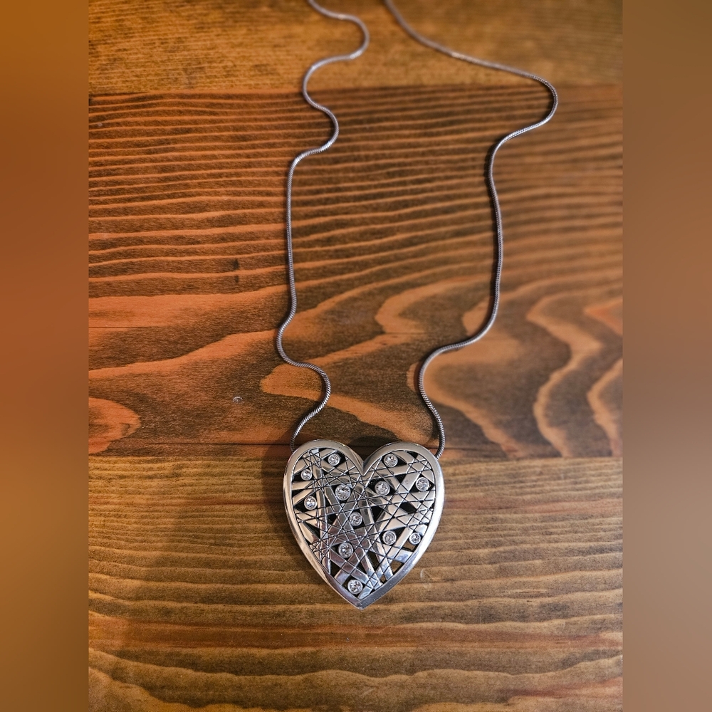 Brighton NAZCA Large Heart Lobster Claw Necklace